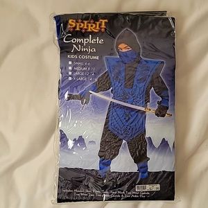 SPIRIT Complete Ninja Kids Costume Blue XL 14-16 NEW Treat Cinch Drawstring Bag